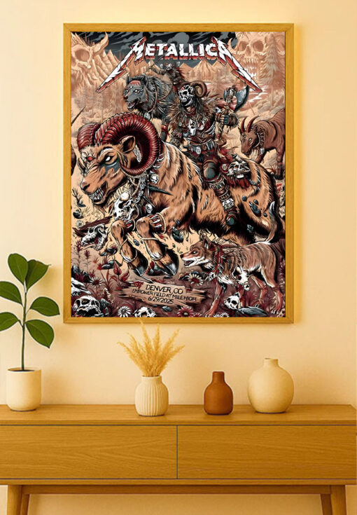 Metallica M72 Tour Denver Night 2 June 29 2025 Empower Field at Mile High Poster Canvas Wall Art 2